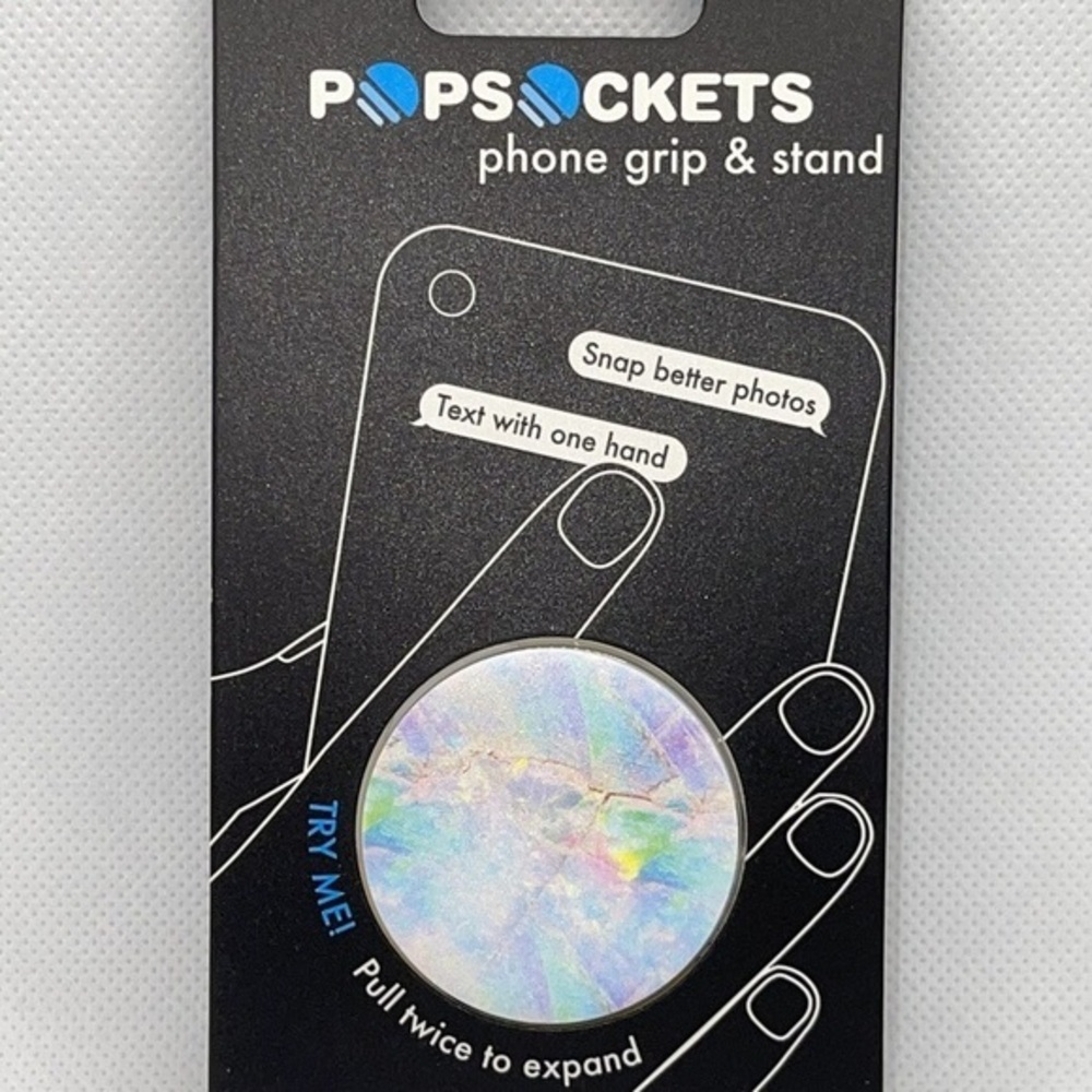 PopSocket Iridescent Opal Phone Grip & Stand - White Multicolor